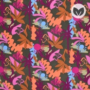 Gewebe, Viskose, floral, 29792-004, grün