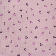 Musselin, doppelt, Obst, 29793-015, rosa