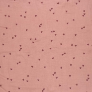 Musselin, doppelt, Herzen, 29811-050, aprikose