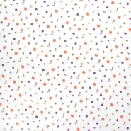 Musselin, doppelt, floral, 29816-002, weiß