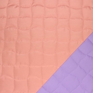 Steppstoff, geometrisch, 29819-004, violett-aprikose