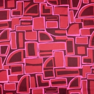 Satin, Baumwolle, geometrisch, 29820-002, bordeaux