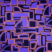 Satin, Baumwolle, geometrisch, 29820-005, violett
