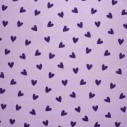 Flanell, Baumwolle, Herzen, 29832-003, violett
