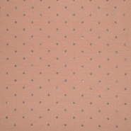 Sweatshirtstoff, flauschig, Punkte, 29840-320, aprikose