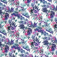 Baumwolle, Popeline, floral, 29896-02, blau-violett