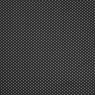 Satin, Baumwolle, Punkte, 29897-07, schwarz