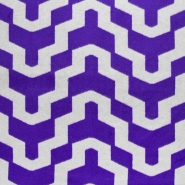 Gewebe für Mäntel, geometrisch, 29899-03, blau-violett