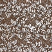 Spitze, elastisch, Schmetterlinge, 29909-04, braun