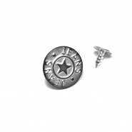 Knopf, Jeans, 20, 21531-112, silbern