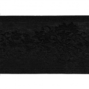 Band, dekorativ, Ornament, 90 mm, 29935-002, schwarz