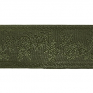 Band, dekorativ, floral, 60 mm, 29936-015, grün