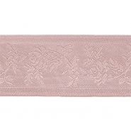Band, dekorativ, floral, 60 mm, 29936-055, rosa