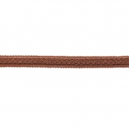 Band, dekorativ, 15 mm, 29948-108, orange-braun