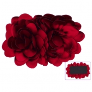Applikation, Doppelblüte, 6x12 cm, 29954-009, rot