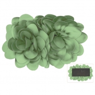 Applikation, Doppelblüte, 16x12 cm, 29954-011, grün