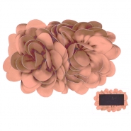 Applikation, Doppelblüte, 16x12 cm, 29954-033, aprikose