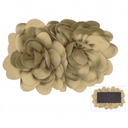 Applikation, Doppelblüte, 16x12 cm, 29954-100, beige