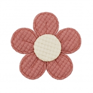 Applikation, floral, 29957-065, rosa-rot