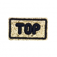 Applikation, Aufschrift,29958-100, golden