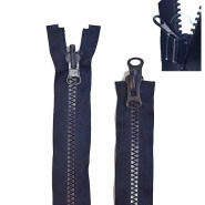 Reißverschluss, teilbar, 90 cm, 8 mm, 3 Schlüssel, 29978-730, blau