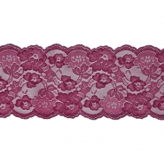 Spitze, floral, 135 mm, 29979-060, bordeaux-violett