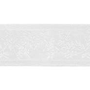Band, dekorativ, Floral, 60 mm, 29981-001, weiß