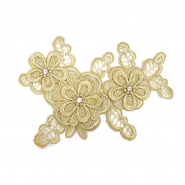 Applikation, floral, 29984-024, golden