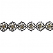 Spitze, floral, 33 mm, 29986-2100, schwarz