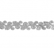 Band, dekorativ, 30 mm, 29987-101, silbern
