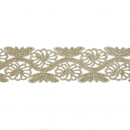 Spitze, floral, 50 mm, 29988-100, golden