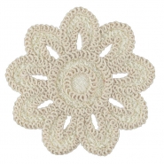 Applikation, Blume, 29995-003, beige