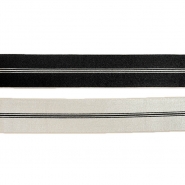 Gummiband, beidseitig, 40 mm, 29997-002, schwarz-sahne