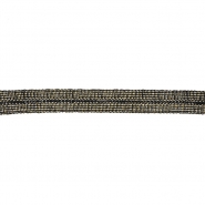 Schrägband, dekorativ, 15 mm, 29998-2100, schwarz-golden