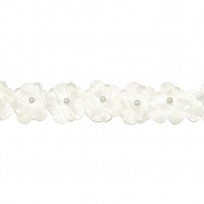 Band, dekorativ, floral, 35 mm, 30001-003, creme