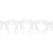 Band, dekorativ, Schleife, 60 mm, 30002-001, weiß