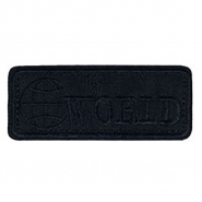 Applikation, Aufschrift, 30007-002, schwarz