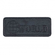 Applikation, Aufschrift, 30007-027, grau