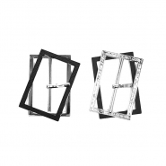 Gürtelschließe, 40 mm, 30014-101, schwarz-silbern