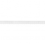 Spitze, gestickt, Ornament, 10 mm, 30025-001, weiß