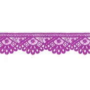 Spitze, gestickt, Ornament, 42 mm, 30026-007, rosa