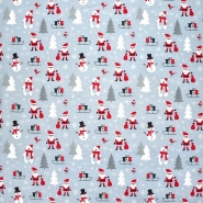 Baumwolle, Popeline, festlich, Weihnachten, 30062-02, blau