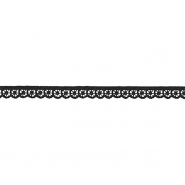 Spitze, gestickt, Ornament, 10 mm, 30025-002, schwarz