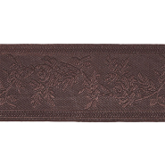 Band, dekorativ, floral, 60 mm, 29981-349, braun