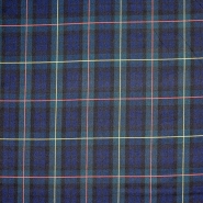 Anzugstoff, Karo, 22006-271, blau-grün