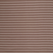 Jersey, Baumwolle, gerippt, Streifen, 30080-153, Braun