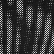 Baumwolle, Popeline, Punkte, 30178-022, Schwarz