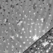 Tüll weicher, Sterne, 30185-022, schwarz-silberfarben