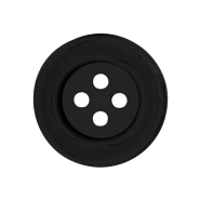 Knopf, klassisch, 38 mm, 30214-002, Schwarz