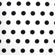 Sweatshirtstoff, Punkte, 30246-510, Sahne-Schwarz